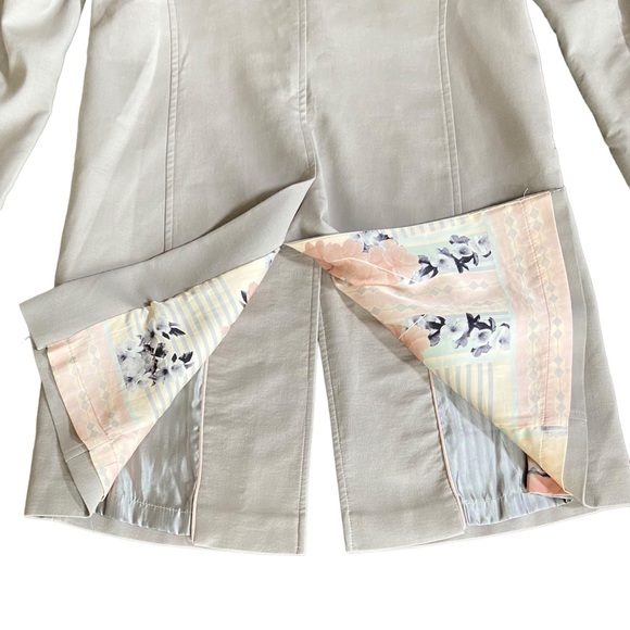 Canadian made grey blazer/ jacket with lining and faux leather details 4 - Picture 5 of 15